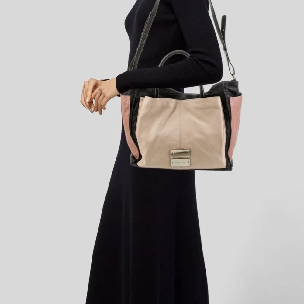 See By Chloe Black, Blush & Pink Leather Tote Bag